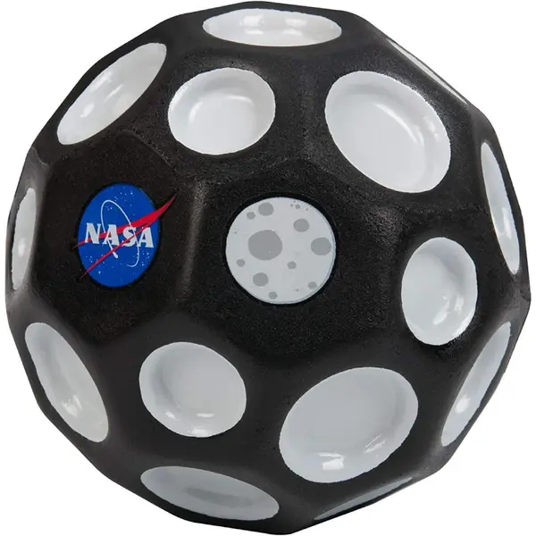 Minge Hiperelastica - Waboba Moon Ball, neagra cu sigla NASA