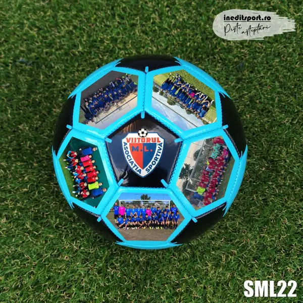 Minge personalizata sigla si fotografii Asociatia Sportiva Viitorul M.L. SML22 3, Albastru cu negru