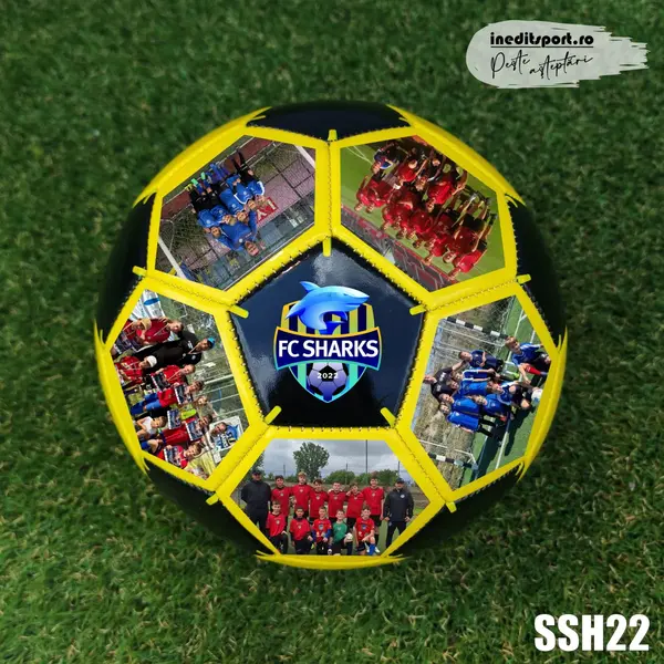 Minge personalizata sigla si fotografii F.C. SHARKS SSH22 Galben