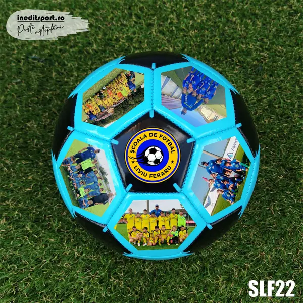 Minge personalizata sigla si fotografii Scoala de fotbal Liviu Feraru SLF22 Albastru