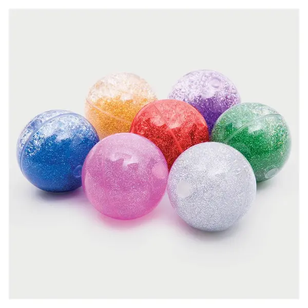 Mingi senzoriale cu sclipici, 7 buc., TickiT multicolor