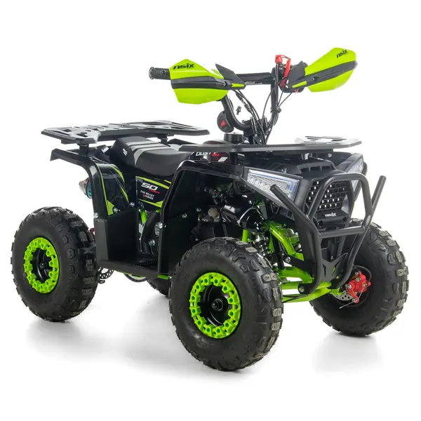 Mini atv Asix Dusty, roti 6inch, 50cc, 2 timpi, pornire electromotor, culoare negru verde