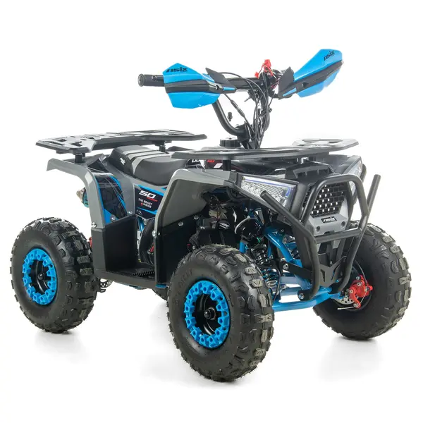 Mini atv Asix Dusty, roti 6inch, 50cc, 2 timpi, pornire electromotor, culoare gri albastru