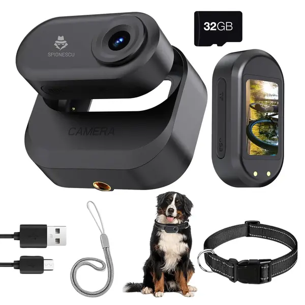 Mini camera video corporala 1080P cu viziune nocturna, body cam, clip rotativ 180°, montare magnetica, card microSD 32GB inclus, baterie 1150mAh, inregistrare in cucla si redare directa