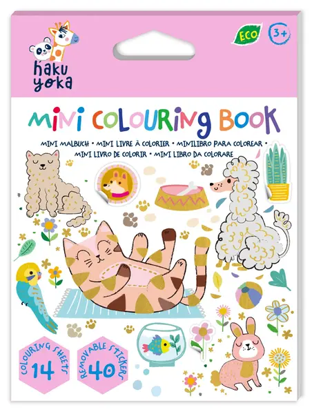 Mini Carte de Colorat Hakuyoka - Animale dragute
