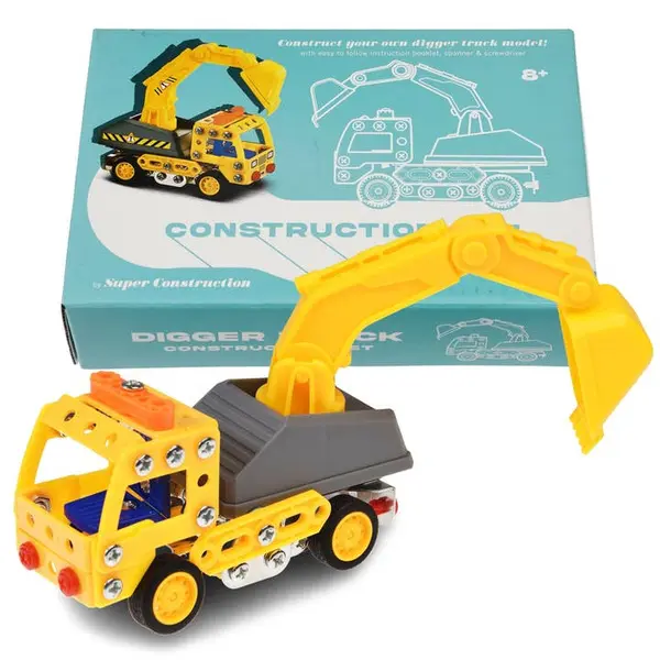 Mini constructor Rex London – Camion excavator, 54 piese
