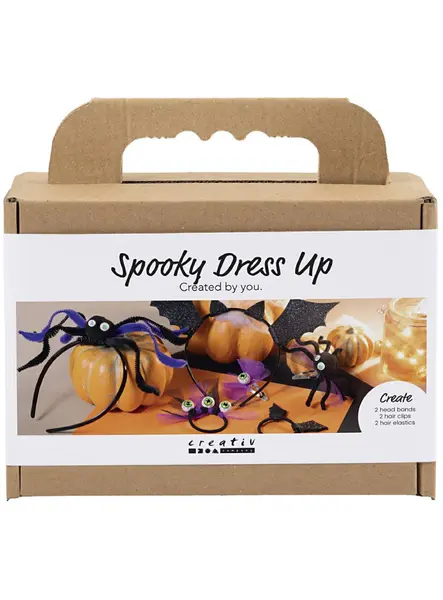 Mini Craft Kit Spooky Dress-up Headbands Hair Clips And Hair Bands Black Lilac Purple (977841)