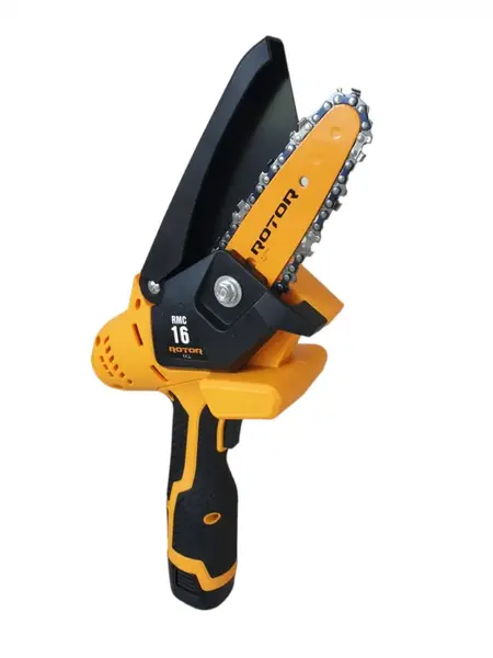 Mini fierastrau cu lant si acumulator Rotor RMC16, 16V, 1.5mAh, Turatie 4800RPM, Lama 10cm