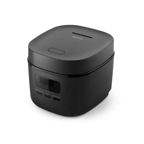 Mini Fierbator de Orez Philips HD3080/80, 400 W, 0.54 L, 5 programe (Negru)