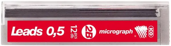 Mini grafit pentru creion automat Ico - 0.5 mm, 2B