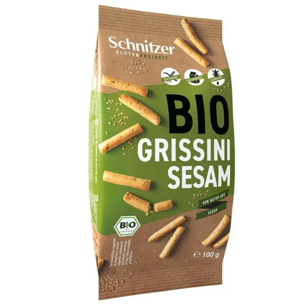 Mini grisine cu susan fara gluten, eco - 100 g