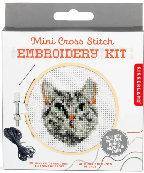Mini kit de broderie Kikkerland - Pisica