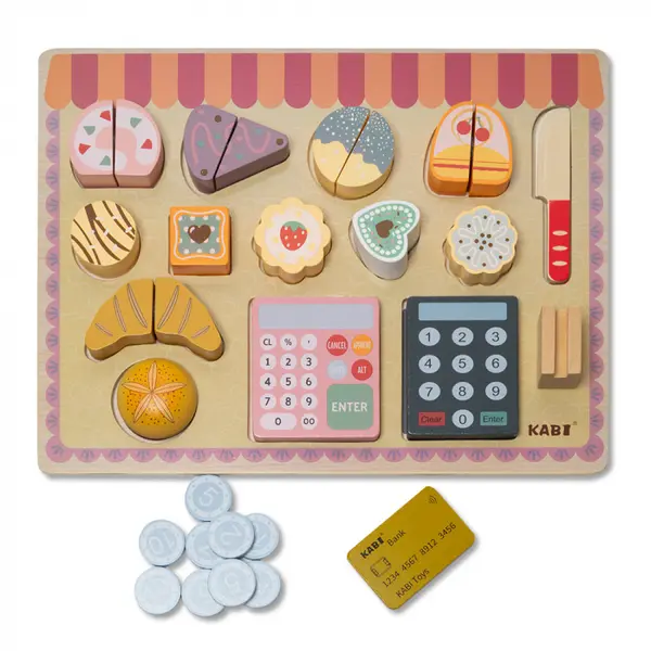 Mini Patiserie din Lemn -18 piese Montessori - Nurio