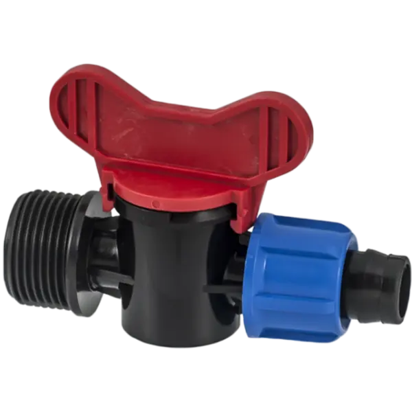Mini robinet cu filet pentru banda de picurare, Dimensiune 17x3/4" ,presiune 4 Bari