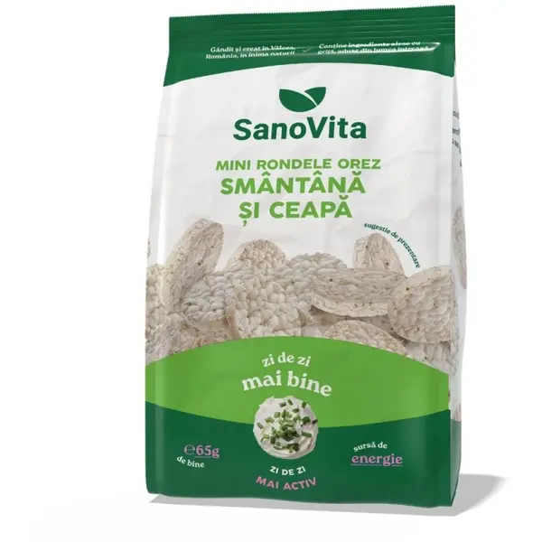 Mini-rondele din Orez cu Smantana si Ceapa, Sanovita, 65 g