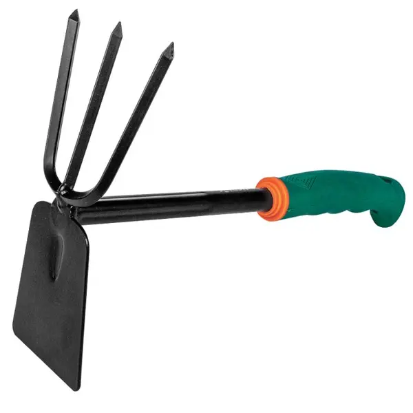 Mini sapă de grădină Herly - Cu 3 dinți, 290 mm, verde