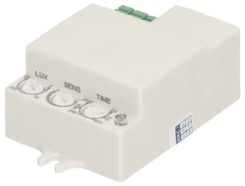 Mini senzor de miscare ORNO OR-CR-214, unghi detectie 180°/360°, 1200W, 230V, IP20 (Alb)