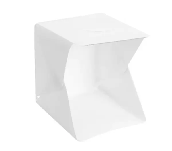 Mini studio foto BOMSTOM Portabil LED 20 x 20 cm Alb 2 banda LED