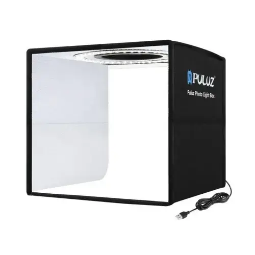 Mini Studio Portabil Puluz Lightbox, 24-26lm, 25x25cm (Negru)