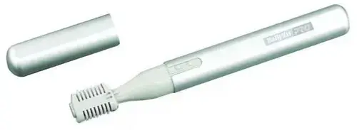 Mini trimmer facial BaByliss Pro FX757E, Pieptene de 2 marimi (Alb)