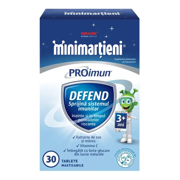 Minimartieni PROimun Defend 3+ ani, 30 tablete masticabile, Walmark