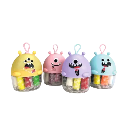 Miniset de modelaj cu 10 culori de plastilina usoara Monstruleti Roz