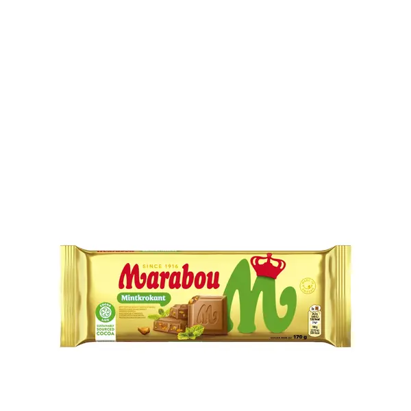 Mintkrokant milk chocolate 170 gr