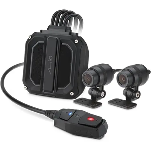 Mio Inregistrator de motociclete cu obiectiv dual Mio MiVue M820WD,Receptie GPS cu cinci sateliti, Wi-Fi, Negru