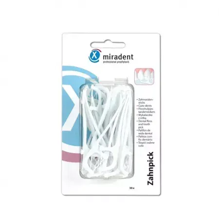 Miradent scobitori cu ata dentara 30 bucati