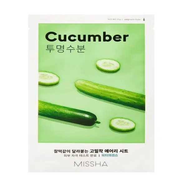 Missha Airy Fit – Mască facială sub formă de foaie Volum Cucumber