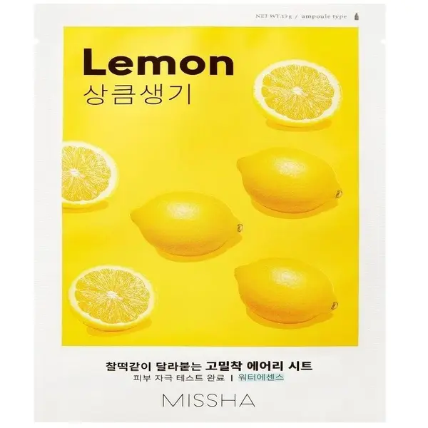 Missha Airy Fit – Mască facială sub formă de foaie Volum Lemon