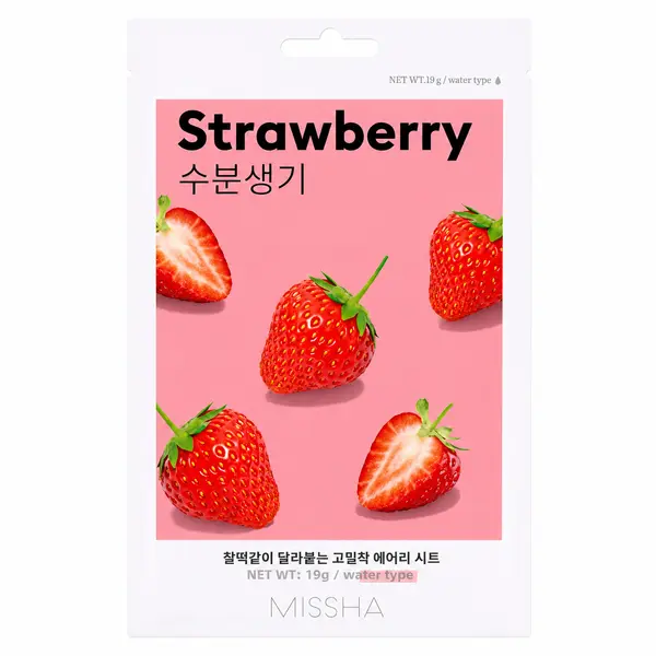 MISSHA – Airy Fit Sheet Mask Strawberry, 1 sheet
