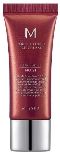 Missha BB crema de față, №21 Light beige, SPF42, 20 ml