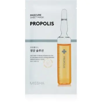 Missha Mascure Propolis mască textilă nutritivă pentru piele sensibila si iritabila