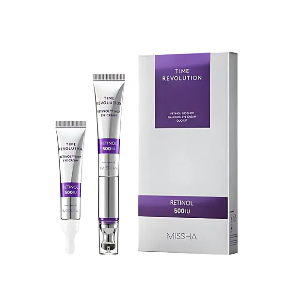 Missha - Time Revolution Retinol 500 Shot Galvanic Eye Cream Duo Set 1 Set (15ml+15ml Refill)