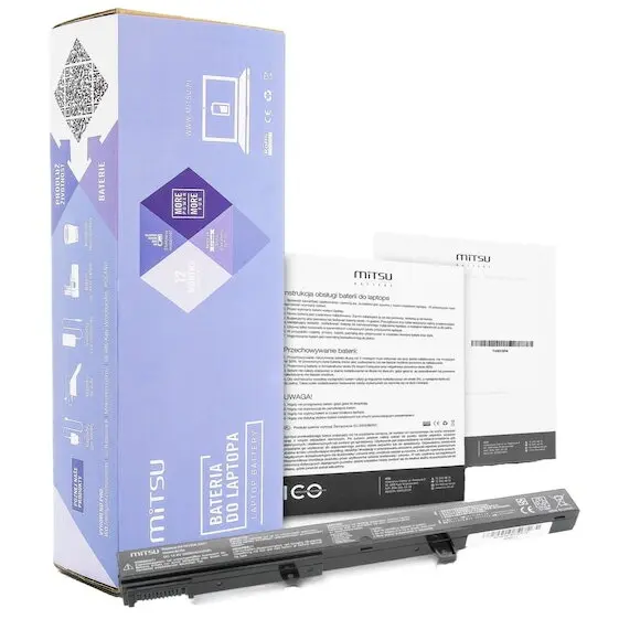 Mitsu Baterie laptop, Mitsu, Compatibil cu Asus X451, X551, 2200mAh, 14.4V, Negru