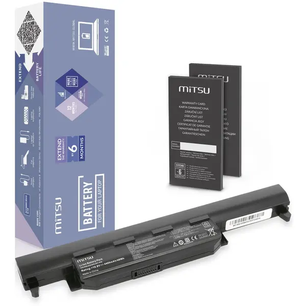 Mitsu Baterie Mitsu pentru Asus A55, K45, K55 4400 mAh (48 Wh) 10,8 - 11,1 Volti