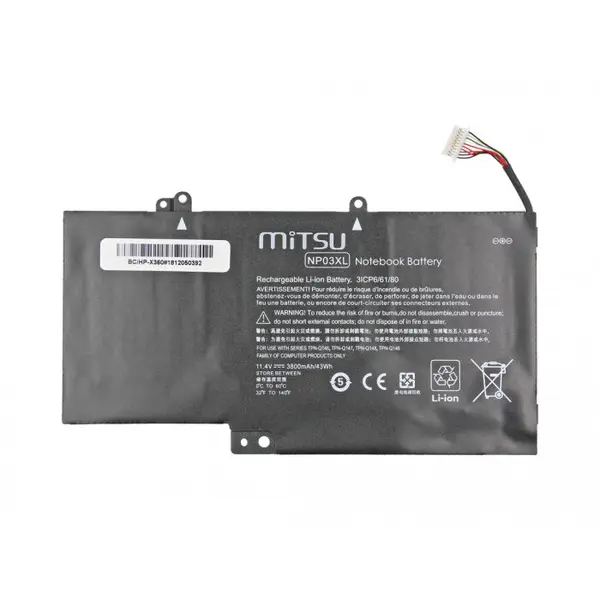 Mitsu Baterie mitsu pentru laptop HP Pavilion X360, 13-B, 15-U (3800 mAh)