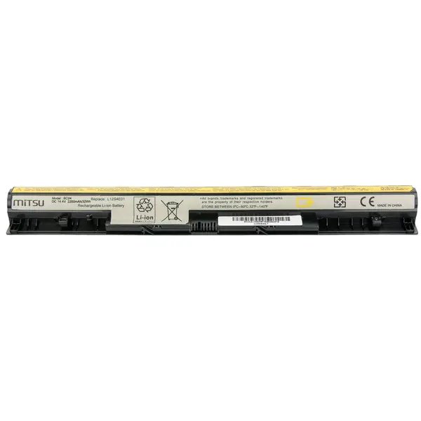 Mitsu Baterie Mitsu pentru Lenovo IdeaPad, G500s, G510s, Z710, 2200 mAh, 32 Wh , 14,4 - 14,8 volti, Negru