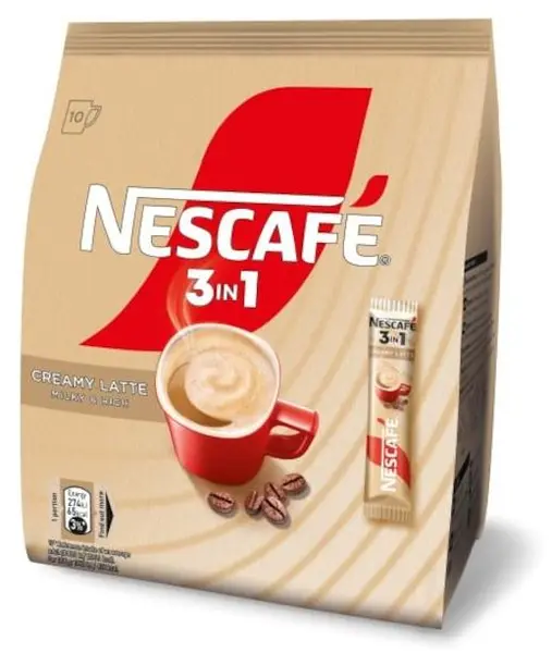 Mix de cafea NESCAFE - 3in1 Creamy Latte, 10 x 15 g