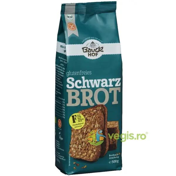 Mix de Faina pentru Paine Neagra Fara Gluten Ecologic/Bio 500g