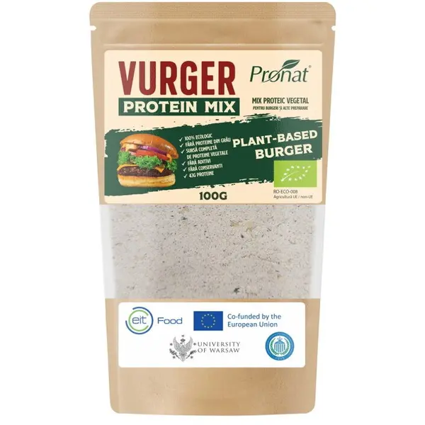 Mix Proteic Vegetal Ideal pentru Burgeri si Alte Preparate Vurger Protein Mix Ecologic/Bio 100g