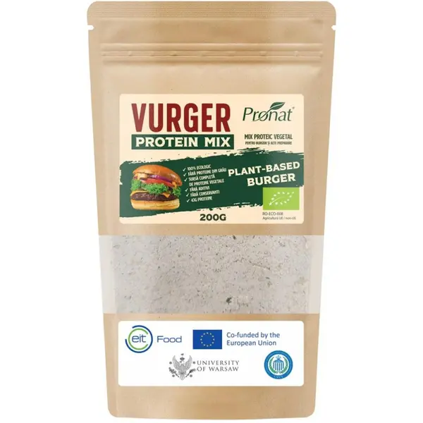 Mix Proteic Vegetal Ideal pentru Burgeri si Alte Preparate Vurger, Bio, 200 g