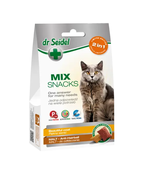 MIX Recompense Blana frumoasa & Malt (ghem de blana), pisica, Dr. Seidel, 50g