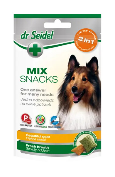 MIX Recompense Blana frumoasa & Respiratie proaspata pentru caini, Dr. Seidel, 90g