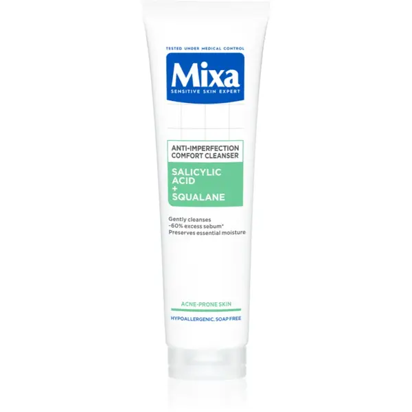 Mixa Anti-Imperfection Comfort Cleanser gel de curatare facial impotriva imperfectiunilor pielii cauzate de acnee 150 ml