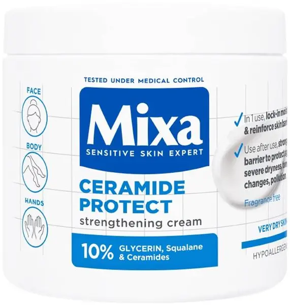 Mixa Ceramide Protect Cremă pentru piele foarte uscată, 400 ml