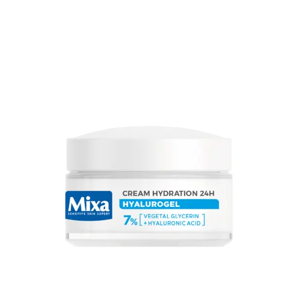 Mixa Hyalurogel Crema hidratanta usoara pentru pielea sensibila normala si deshidratata Volum 50 ml