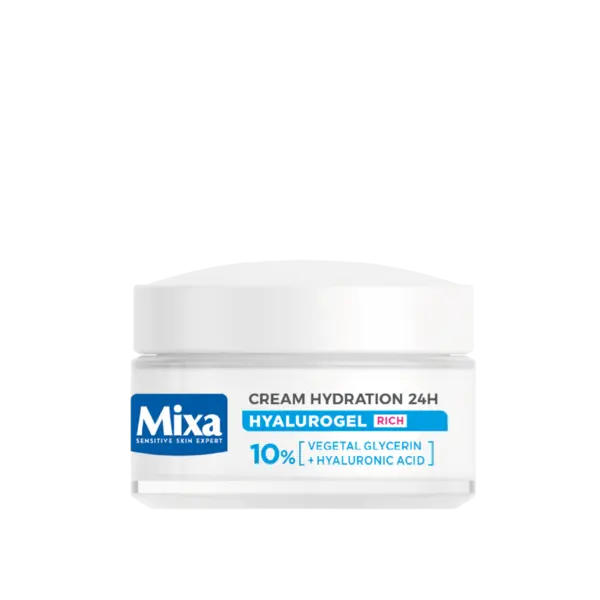 Mixa Hyalurogel Ingrijire hidratanta intensiva bogata pentru pielea uscata si sensibila Volum 50 ml