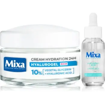 Mixa Hyalurogel set pentru pielea uscata si deshidratata